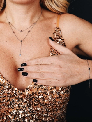 Підвіска срібна сотуар Подвійний Монети 5 мм Youko 2