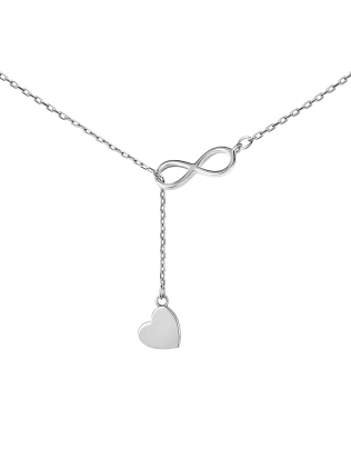 Підвіска срібна Нескінченність з Серцем Youko 2
