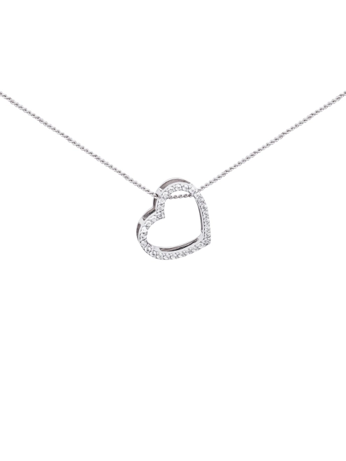 Подвеска серебряная Сердце Сияющее Youko