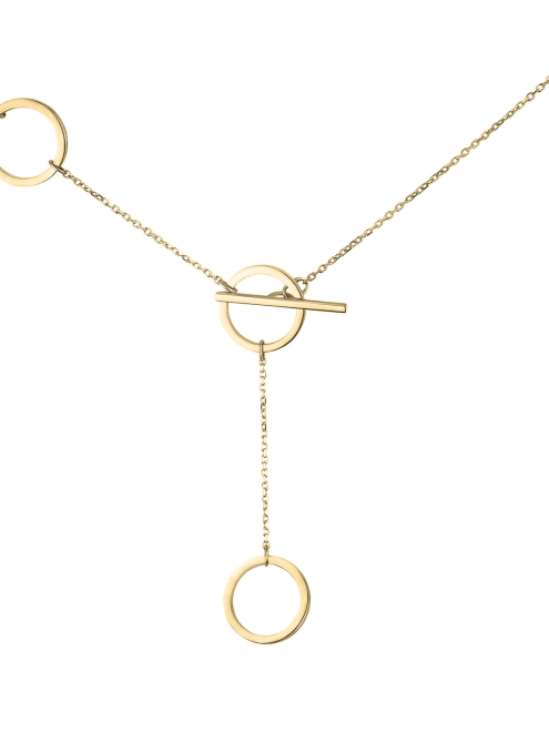 Підвіска срібна Геометрія 3 кола Youko жовта позолота