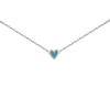 Подвеска серебряная Сердце Youko с эмалью голубое