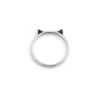 Кольцо серебряное Кошка Youko с эмалью