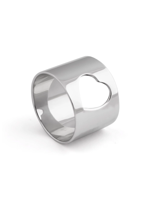 Каблучка срібна Серце широке Youko