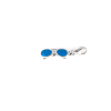 Шарм серебряный Очки Youko с синей эмалью на браслет