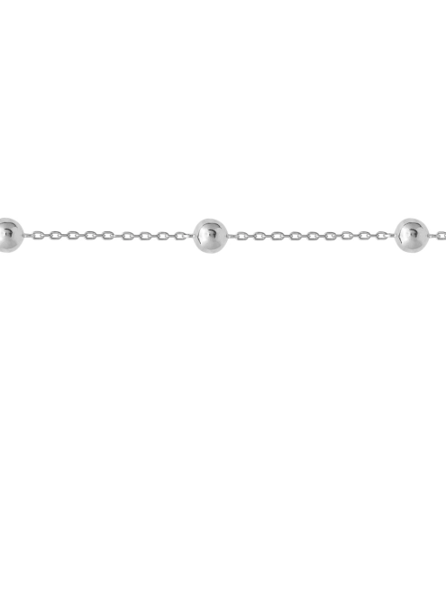 Браслет серебряный на ногу (анклет) Шарики Одинарный Youko