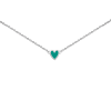 Подвеска серебряная Сердце Youko с эмалью цвета тиффани