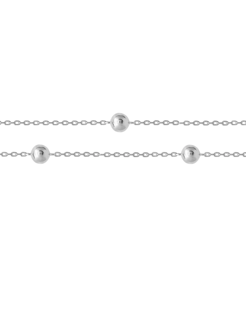 Браслет серебряный Шарики Youko Двойной